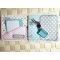 Mini album reli&eacute; printanier &agrave; personnaliser "Special Day Maman" rose bleu vert