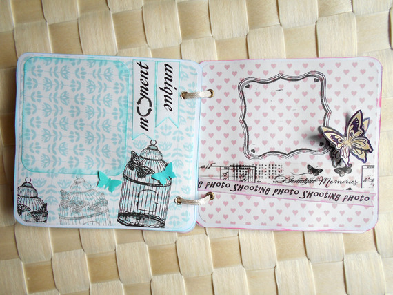 Mini album reli&eacute; printanier &agrave; personnaliser "Special Day Maman" rose bleu vert