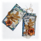 Bonne f&ecirc;te avec cette carte Duo scrap&eacute;e fa&ccedil;on ATC vieillie aux encres distress brushed corduroy