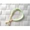 Bracelet tour de poignet en macram&eacute; coton vert pistache mandarine