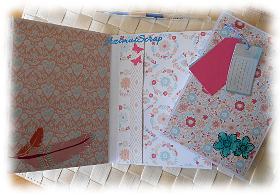Carnet, album, recueil de po&egrave;mes fleurs d'&eacute;t&eacute; "Happy Mother's day" multicolore bleu rose en papier carton