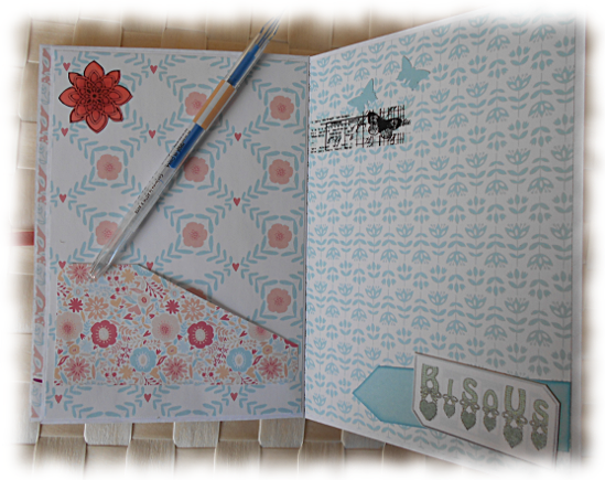 Carnet, album, recueil de po&egrave;mes fleurs d'&eacute;t&eacute; "Happy Mother's day" multicolore bleu rose en papier carton
