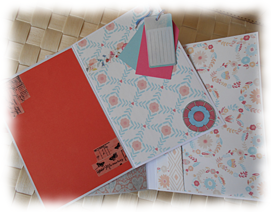Carnet, album, recueil de po&egrave;mes fleurs d'&eacute;t&eacute; "Happy Mother's day" multicolore bleu rose en papier carton
