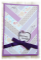 Carte de bonheur &agrave; partager au graphisme "chevrons" aux couleurs mauve et violet