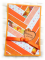 Carte instant "bonheur &agrave; partager" type chevrons aux couleurs "Orangeade" pour &eacute;gayer la vie de couleurs 