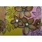 Carte de Joyeux Anniversaire au f&eacute;minin combo fleurie jaune marron rose