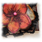Duo de minis cartes alt&eacute;r&eacute;es scrap&eacute;es vintage gris et fleur rose toutes occasions
