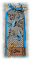 Etiquette carte tag scrap bordur&eacute;e shabby bleu orange beige "Plaisir d'offrir" pour cadeau, f&ecirc;te, amiti&eacute;, amour, anniversaire, remerciement,   