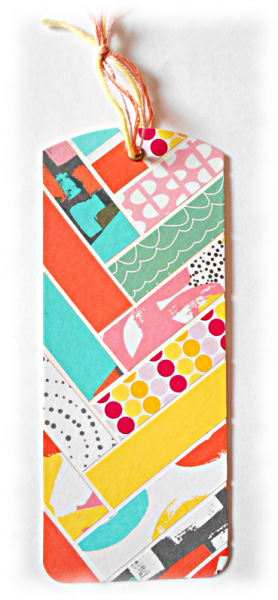 Marque-page, onglet, en carton multicolore flashy rose orange turquoise pour r&eacute;veiller votre lecture