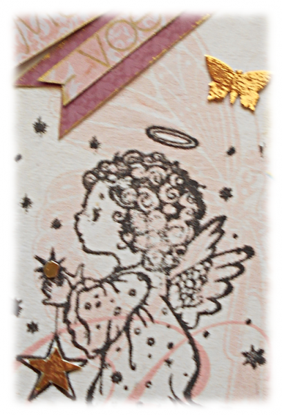 Meilleurs voeux avec ce marque-pages "Ange aux &eacute;toiles" de f&ecirc;tes de fin d'ann&eacute;e, un signet ou une carte originale et brillante