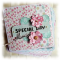 Mini album reli&eacute; printanier &agrave; personnaliser "Special Day Maman" rose bleu vert