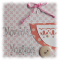 Naissance de petite fille, cette carte "moments magiques" coloris rose, blanc et gris souhaite la bienvenue, f&eacute;licitations naissance