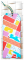 Signet, marque-page, onglet, en r&eacute;cup de carton et couleurs rose orange turquoise flashy multicolore