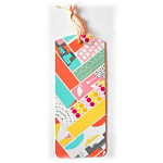 Marque-page, onglet, en carton multicolore flashy rose orange turquoise pour r&eacute;veiller votre lecture