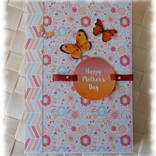 Carnet, album, recueil de po&egrave;mes fleurs d'&eacute;t&eacute; "Happy Mother's day" multicolore bleu rose en papier carton