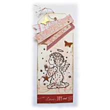 Meilleurs voeux avec ce marque-pages "Ange aux &eacute;toiles" de f&ecirc;tes de fin d'ann&eacute;e, un signet ou une carte originale et brillante