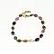 Bracelet Argent Plaqu&eacute; Or Tourmaline