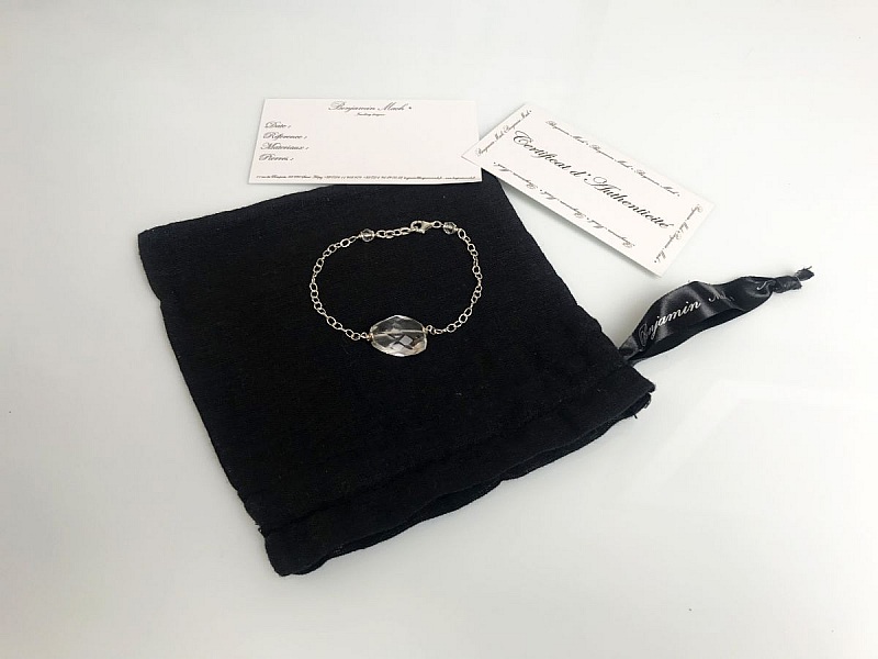 Bracelet "Ma Pr&eacute;cieuse en Onyx Noir" Argent 925