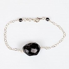 Bracelet "Ma Pr&eacute;cieuse en Onyx Noir" Argent 925