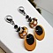 boucles oreilles magnifique jaune d'or et noir id&eacute;al tenue luminseuse hiver