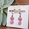 boucles d'oreilles pour oreilles perc&eacute;es rose guimauve