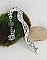 marque pages pendentif dragon avec perle gris faite main et perle pierre naturelle