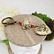 porte cl&eacute; pendentif porte photo personnalisable et perle en p&acirc;te polym&egrave;re vert et rouge