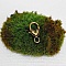 porte cl&eacute;s pendentif tete de cheval couleur bronze et perle orange et marron faite &agrave; la main