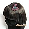 Bandeau de cheveux papillon des soie noir et rouge Alix