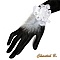 Bracelet dentelle et fleur de satin blanc manchette de mariage