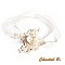 Bracelet dentelle ivoire fleur de soie et strass manchette de mariage