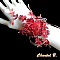 Bracelet dentelle rouge glamour et strass manchette de mariage