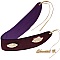 Ceinture large su&eacute;dine violet violine et soie peinte doubl&eacute;e tissu coton &agrave; nouer