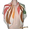 Foulard carr&eacute; cr&egrave;pe de soie SUR COMMANDE peint main Astr&eacute;e saumon beige