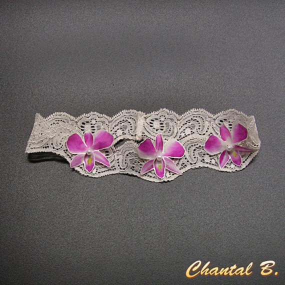 Ensemble coussin d'alliances pour mariage ORCHIDEE de soie rose 