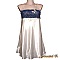 nuisette satin ivoire dentelle et papillon bleu 