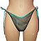 String en mousseline de soie turquoise et noir - 10 % SUR 2 ACHETES