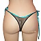 String en mousseline de soie turquoise et noir - 10 % SUR 2 ACHETES