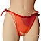 String en soie rubis orange et cuivre