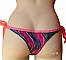 String en soie violet marine et fushia peint main