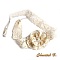 bandeau cheveux dentelle ancienne accessoire mariage headband  romantique ivoire et fleur