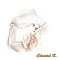 bandeau cheveux dentelle rose poudr&eacute; accessoire mariage headband  romantique