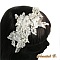 bijou de cheveux mari&eacute;e ivoire dentelle Calais fleur de soie strass