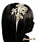 bandeau cheveux mariage ivoire dentelle M&eacute;lissa rose en guipure ivoire rebrod&eacute;e de perles or