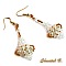 boucles d'oreilles cristal swarovski perles nacr&eacute;es et or soir&eacute;e mariage