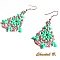 boucles d'oreilles turquoise perles cristal boheme corail et argent