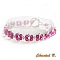 boucles d'oreilles cristal swarovski rose fuchsia et argent soir&eacute;e mariage