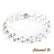 Bracelet artisanal en cristaux Swarovski transparents pour mariage.