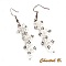 Boucles pendantes artisanales en cristaux Swarovski et perles Miyuki.