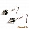 boucles d'oreilles mariage perles swarovski cristal perles de verre corail nacr&eacute; et argent